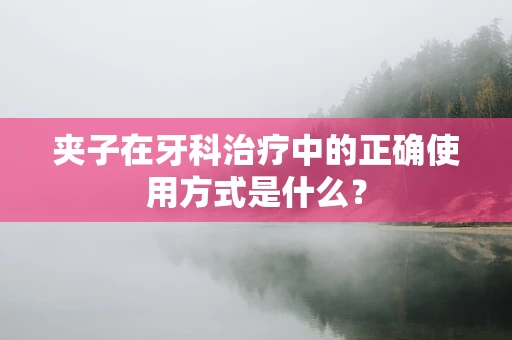 夹子在牙科治疗中的正确使用方式是什么？